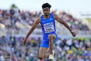 World Athletics Championships  India's Aldos Paul  World Athletics Championships jump  विश्व एथलेटिक्स चैंपियनशिप  एल्धोस पॉल  ट्रिपल जंप  भारतीय ट्रिपल जम्पर एल्धोस पॉल  खेल समाचार  Indian triple jumper Aldhos Paul  Sports News