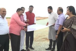 Inspection of works at Hassan Airport