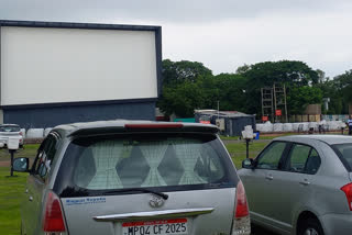 Drive in cinema converted in parking