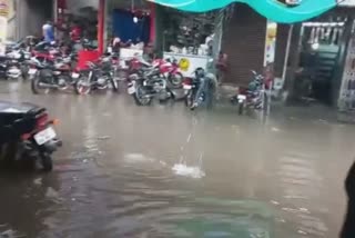 Water logging situation in the city due to heavy rains