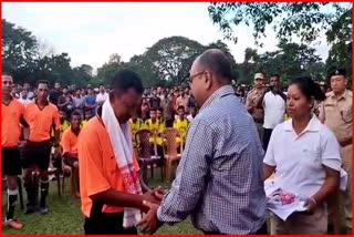 Assam Police Friendly football match between Bongaigaon Police and Manikpur police in Bongaigaon