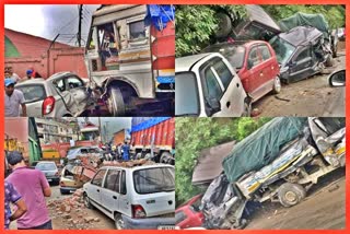 Uncontrollable Truck Hit Many Vehicles in Shimla