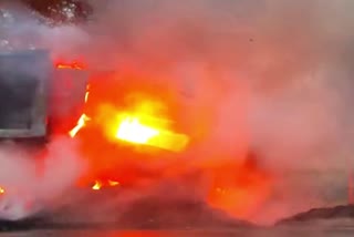 Hanumangarh Burning Truck