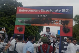 Congress protest in Chandigarh