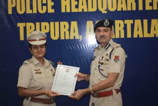 Seven Tripura Police, CRPF officials received DGP's Disc