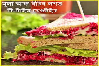 How to make sandwich with beets and radish at home