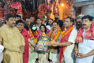 Rajeev Shukla in Maa Chintpurni temple