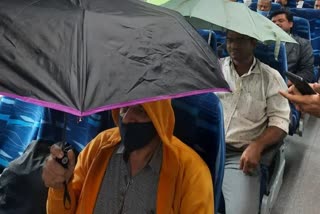 passengers-have-to-travel-with-umbrellas-in-ac-coaches-of-panchvati-express