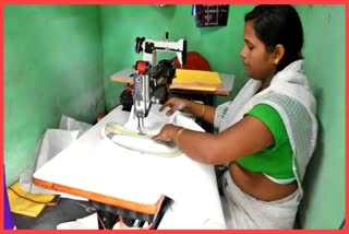 Assam woman attains self sufficiency By sewing cloth bags at Bihpuria in Lakhimpur