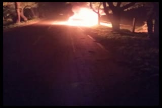 car fire in fatehabad
