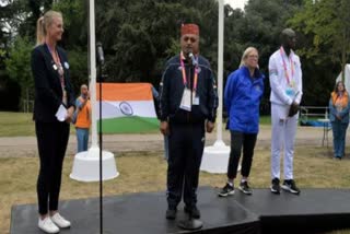 Indian flat at Commonwealth Games, Indian flag hoisted in Birmingham, India at Commonwealth Games, Indian Olympic Association