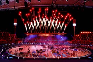 Birmingham Commonwealth Games  CWG 2022 Opening Ceremony  OFFICIAL START OF THE GAMES  SINDHU AND MANPREET HOIST THE TRICOLOR  कॉमनवेल्थ गेम्स 2022 शुरू  राष्ट्रमंडल खेल  पीवी सिंधु  मनप्रीत सिंह