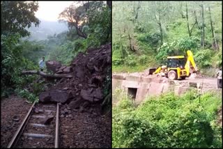 Landslide On World Heritage Kalka Shimla Railway Track