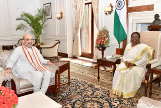 HM Amit Shah calls on Prez Droupadi Murmu