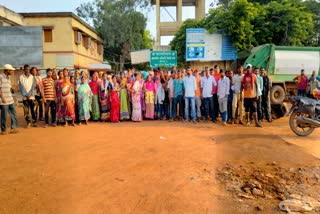 protest of cleaning workers in bhilai