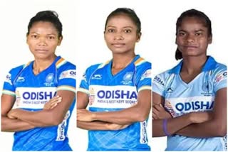 Indian women hockey team competes with Ghana