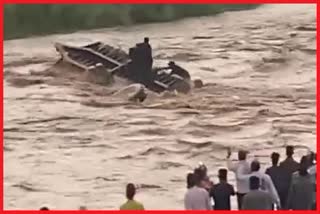 Tractor Swept Away In Balad Khad Baddi