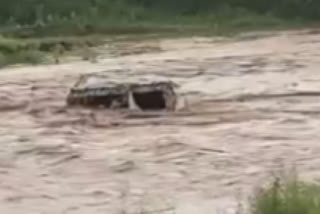 Tractor along with trailer swept away in strong river currents