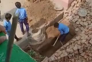 Children working in school