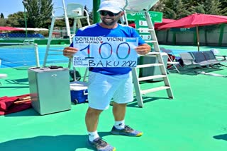 San Marinos Domenico Vicini  Davis Cup  first player to play 100 matches in Davis Cup  सैन मैरिनो के डोमिनिको विसिनी  डोमिनिको विसिनी  डेविस कप टेनिस टूर्नामेंट