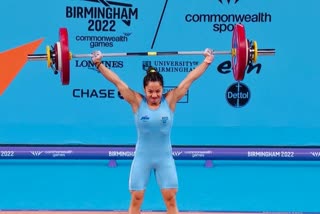 Etv Bhara Mirabai Chanu Mirabai Chanu medal Mirabai Chanu medal at CWG Weightlifter Mirabai Chanu at CWG t