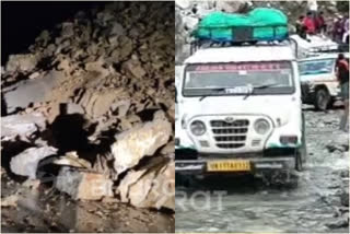 Uttarakhand Badrinath National Highway opens up after 22 hours cars snake through boulders