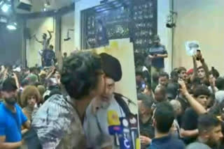 Supporters of powerful Iraqi cleric Moqtada Sadr announce a sit-in until further notice, in a brief statement to journalists over the WhatsApp messaging platform. Supporters of Sadr, who once led a militia against US and Iraqi government forces, oppose the recently announced candidacy of Mohammed al-Sudani, a pro-Iran bloc's pick for prime minister.