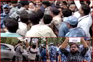 Protest By AISA Against JP Nadda