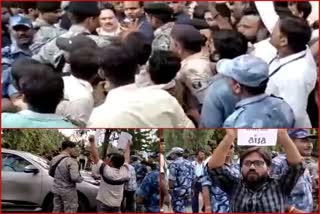 jp Nadda protest by patna university Student