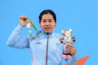 CWG 2022 INDIAN WEIGHTLIFTER BINDYARANI DEVI WINS SILVER MEDAL IN WOMENS 55KG FINAL