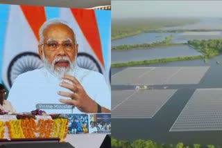 NTPC FLOTTING SOLAR Plant  NTPC solar project  pm modi inaugurated flotting solar plant  biggest flotting solar project in kerala  എൻടിപിസി ഫ്ലോട്ടിങ് സോളാർ പ്ലാന്‍റ്  എൻടിപിസി സോളാർ പദ്ധതി പ്രധാനമന്ത്രി മോദി ഉദ്‌ഘാടനം ചെയ്‌തു  കേരളത്തിലെ ഏറ്റവും വലിയ ഫ്ലോട്ടിങ് സോളാർ പദ്ധതി