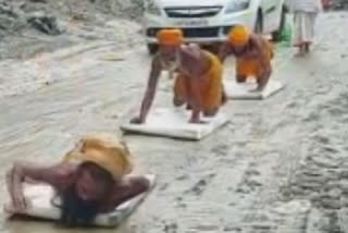 Three seers left for Rameshwaram after fetching holy water from Gangotri Dham