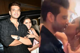 Karan Kundrra Tejasswi Prakash PDA, Karan Kundrra kisses Tejasswi Prakash at party, Tejran updates