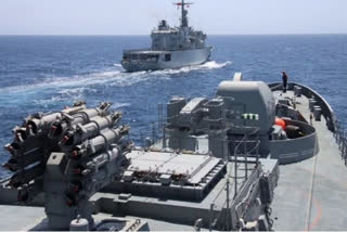 Indian stealth frigate carries out military drills with French warships in North Atlantic Ocean