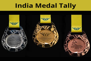 CWG 2022 Medal Tally  India remains in sixth place with nine medals  commonwealth games 2022  india number six in CWG 2022  कॉमनवेल्थ गेम्स 2022  बर्मिंघम कॉमनवेल्थ गेम्स 2022  कॉमनवेल्थ गेम्स 2022 मेडल टैली  sports news in hindi