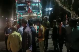 Bike rider died after being hit by truck in road accident in Dhanbad
