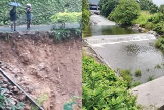 Etv Bharatheavy rainfall in palakkad district  പാലക്കാടും കനത്ത മഴ  പാലക്കാട് ജില്ലയില്‍ മഴ അതിശക്തം  പാലക്കാട് മഴ  ഉരുള്‍പൊട്ടല്‍  പാലക്കാട് ഉരുള്‍പൊട്ടല്‍  palakkad district  palakkad rain  കനത്ത മഴയില്‍ പാലക്കാട് ജില്ലയില്‍ വ്യാപാക നാശനഷ്‌ടം