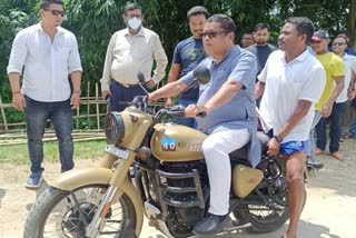 Education Minister Ronoj Pegu inspects flood affected areas
