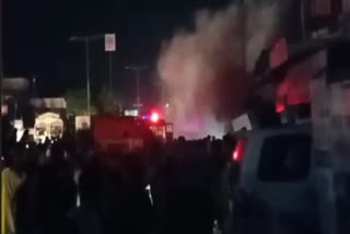 Fire in Auto Parts and Cycle Repair shop