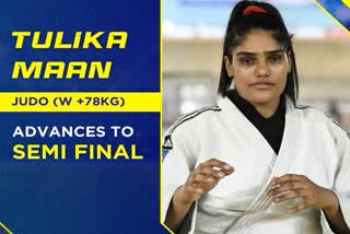 Etv Bh Tulika Mann in Judo final Tulika Mann at CWG 2022 India judo players at CWG Birmingham Games 2022arat