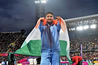 commonwealth games 2022  CWG 2022  India in commonwealth games 2022  Tejaswin Shankar won bronze medal  Tejaswin Shankar commonwealth games 2022  तेजस्विन शंकर ने कांस्य पदक जीता  पुरूषों की ऊंची कूद में तेजस्विन शंकर  राष्ट्रमंडल खेल 2022  राष्ट्रमंडल खेल 2022 में भारत  एथलेटिक्स स्पर्धा में तेजस्विन शंकर