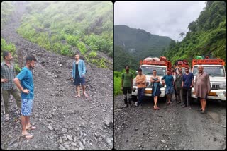 Landslide on Manal Kanti Mashwa Road