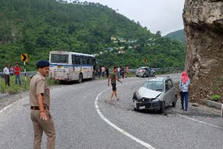 Roadways bus and car collide