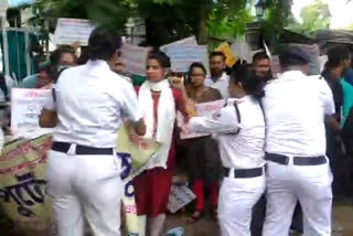 Job Seekers Agitation in Bidhannagar creates unrest
