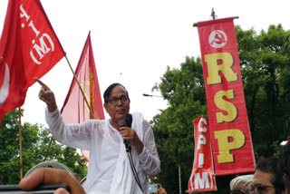 Left Front Organising Rally against TMCs Corruption without Congress