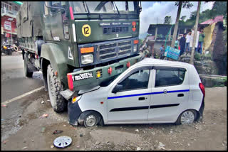 truck collided with parked car in kullu