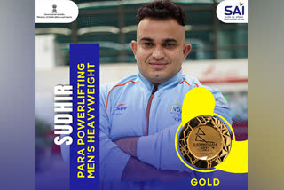 Sudhir wins gold in para powerlifting men's heavyweight event in CWG