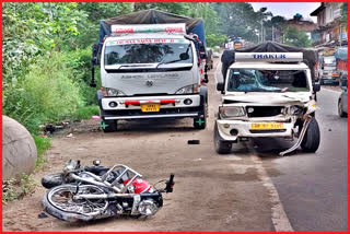 Jeep and Bullet collided in Sundernagar