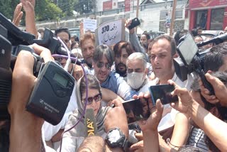 Etv BharatMehbooba Mufti protest