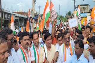 Congress rally against inflation in Bijapur